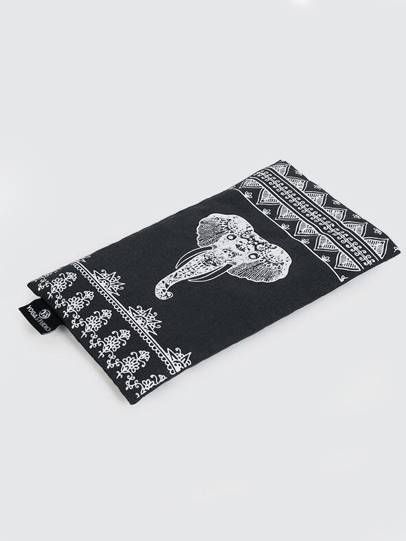 Yoga Studio Lavender & Linseed Aztec Elephant Eye Pillow - Graphite Grey Aztec Elephant