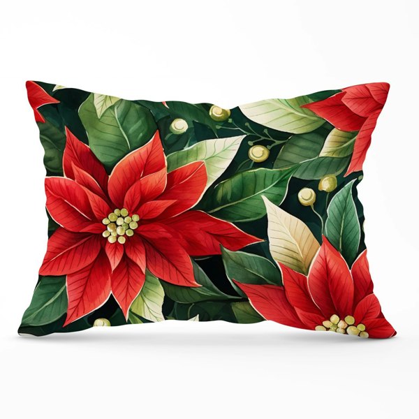 Warren Reed Poinsetta Watercolour Cushions