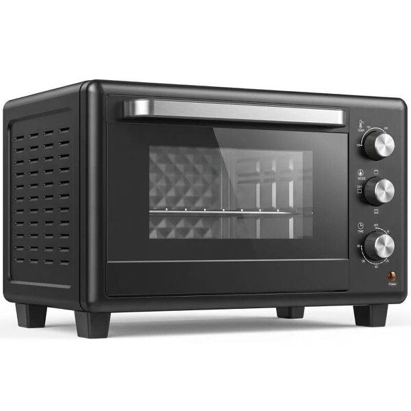 30 L Mini Oven, Countertop Electric Cooker & Grill for Roasting, Baking, Grilling with Adjustable Temperature, Black