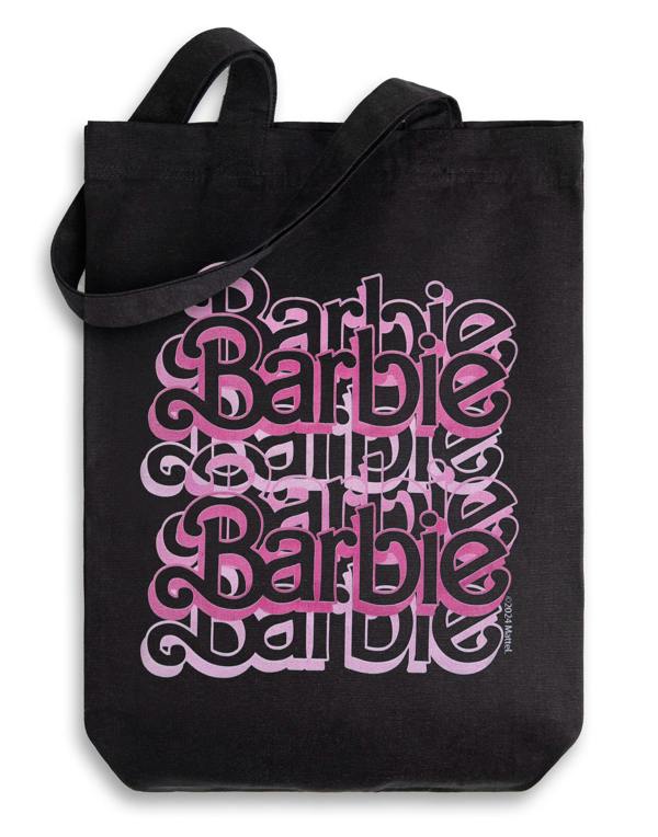 Barbie Womens Black Repeat Tote Bag (One Size)