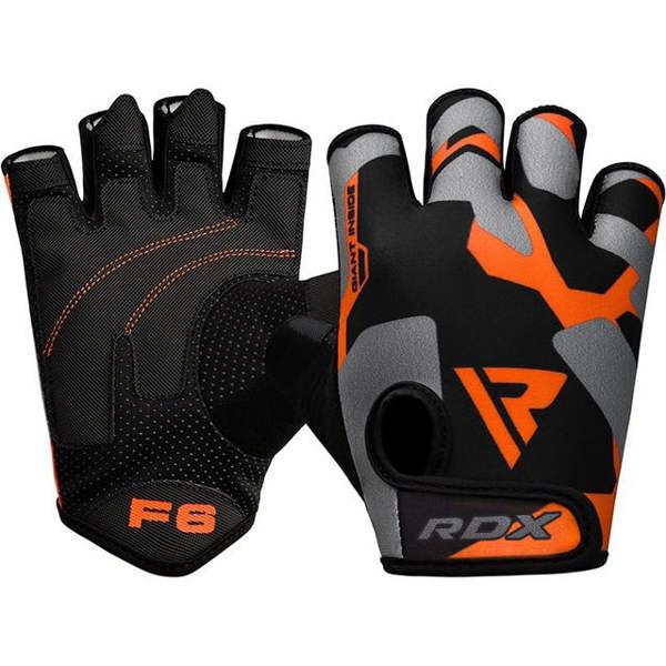 RDX Sports GYM GLOVES SUMBLIMATION F6 ORANGE