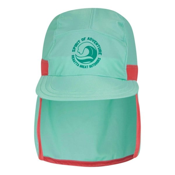 Regatta Childrens/Kids II Neck Protector Cap - Aruba Blue/Peach Bloom