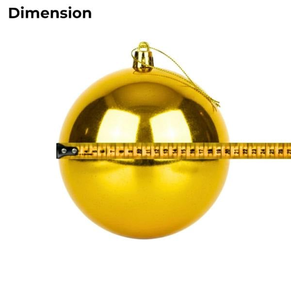 20cm to 25cm Glossy Dark Gold Christmas Bauble for Elegant Seasonal Home Décor image 9