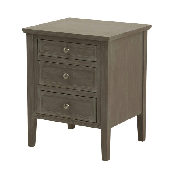 Wyld Haus Laurelbrook Three Drawer Wooden Bedside Table
