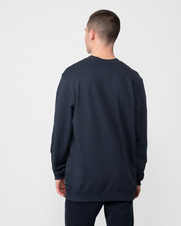 Fjallraven 1960 Logo Badge Mens Sweatshirt - Dark Navy 555