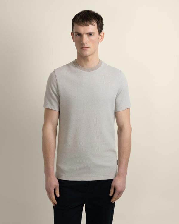 Larsson & Co Osvald - Jacquard Textured T-Shirt