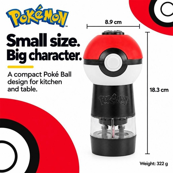 Venom Pokémon Poké Ball Electric Salt and Pepper Grinder with LED Ligh