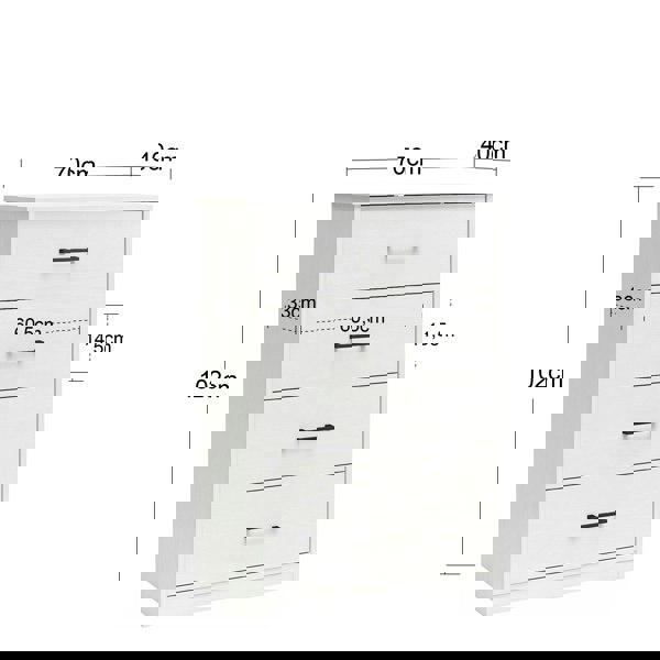 Dorel Home BrEZ Build Pearce 4 DRW Dresser White