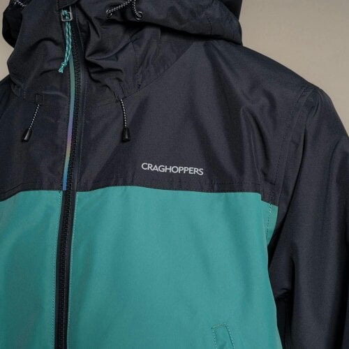 Craghoppers Mens Vanth Waterproof Jacket - Black/Mosaic Green