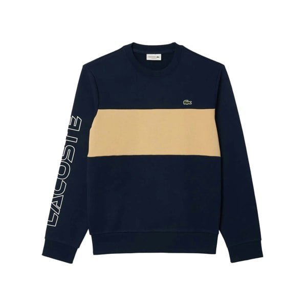 Lacoste Unisex Adult Colour Block Crew Neck Sweatshirt - Navy