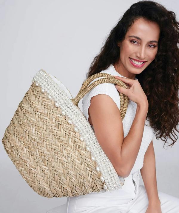 Pia Rossini Santander - Straw Beach Basket