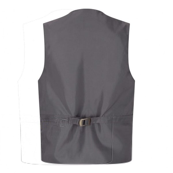 Rear of grey waistcoat
