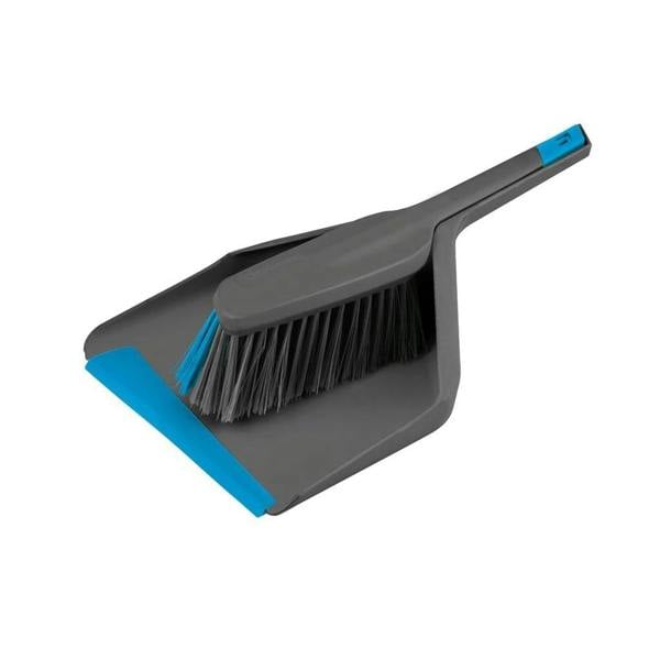 Groundsman Deluxe Dustpan And Brush - Grey/Blue - 