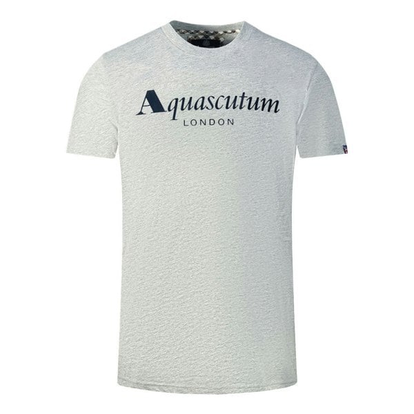 Aquascutum London Brand Logo T-Shirt - Grey