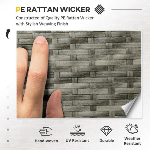 Perth-style rattan wicker weave texture panel with hand pressing into the pattern
