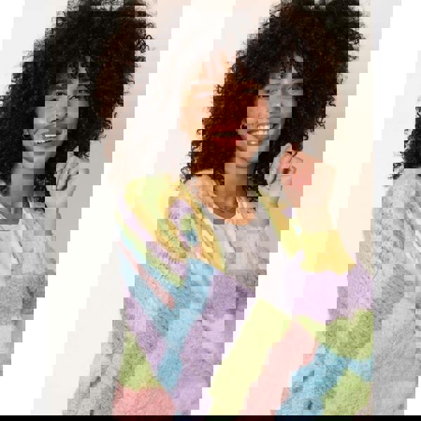 Blue Vanilla Colourful Cardigan With Stripes