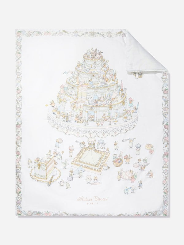 Atelier Choux Baby Le Gateau / Chateau Choux Reversible Quilt in White (130cm)