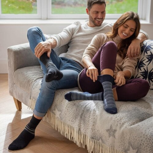 Gentle Grip 12 Pairs Ladies Cotton Rich Everyday Socks Gentle Grip Soft Top Comfort Socks