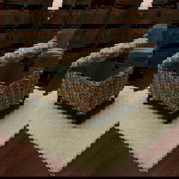 Large square ottoman stool for modern living spaces with practical storage