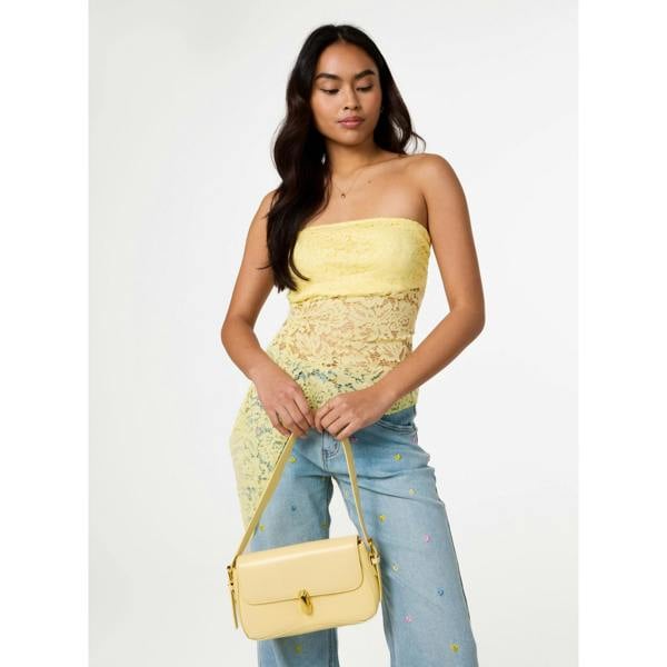 Pink Vanilla Floral Lace Bandeau Top