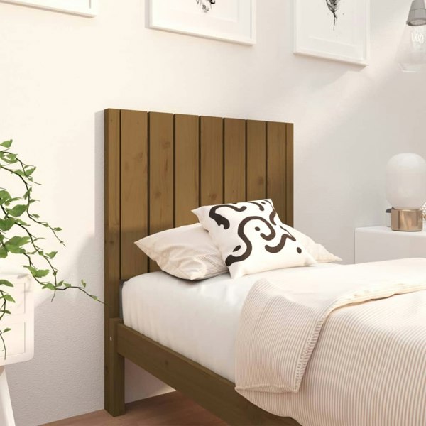 Berkfield Bed Headboard Honey Brown 80.5x4x100 cm Solid Wood Pine