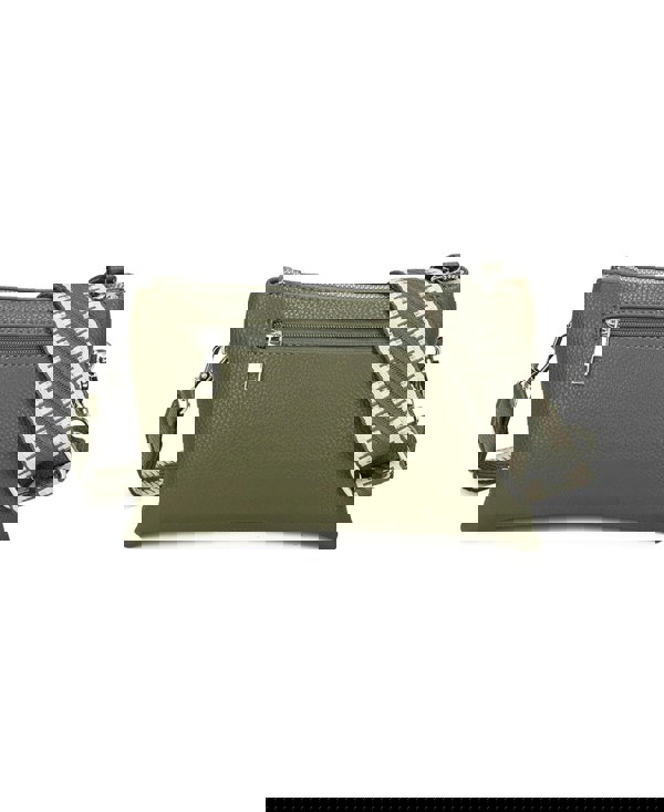 Kitise Wide Pattern Strap Crossbody Handbag Shoulder Purse