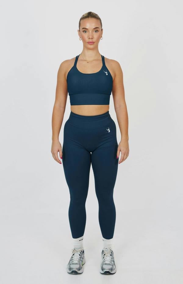 V3 Apparel Form Seamless Scrunch Leggings & Sports Bra Set - Deep Turquoise