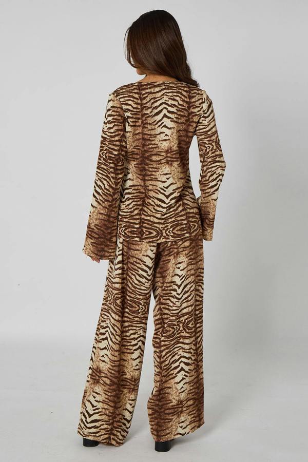 Urban Bliss Zebra Button Front Top