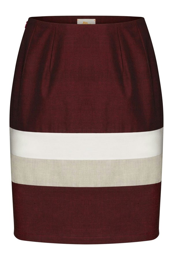 Bo Carter Togo Skirt - Burgundy