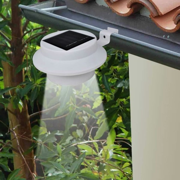 Berkfield Outdoor Solar Lamp Set 6 pcs Fence Light Gutter Light White