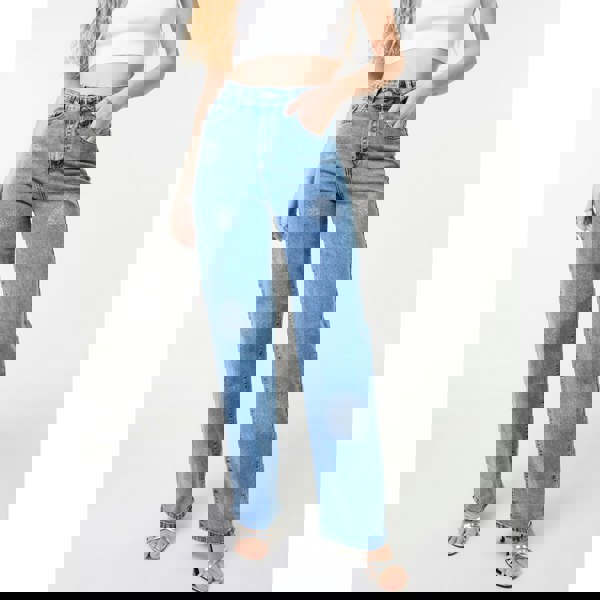 Pink Vanilla High Waist Glitter Jeans