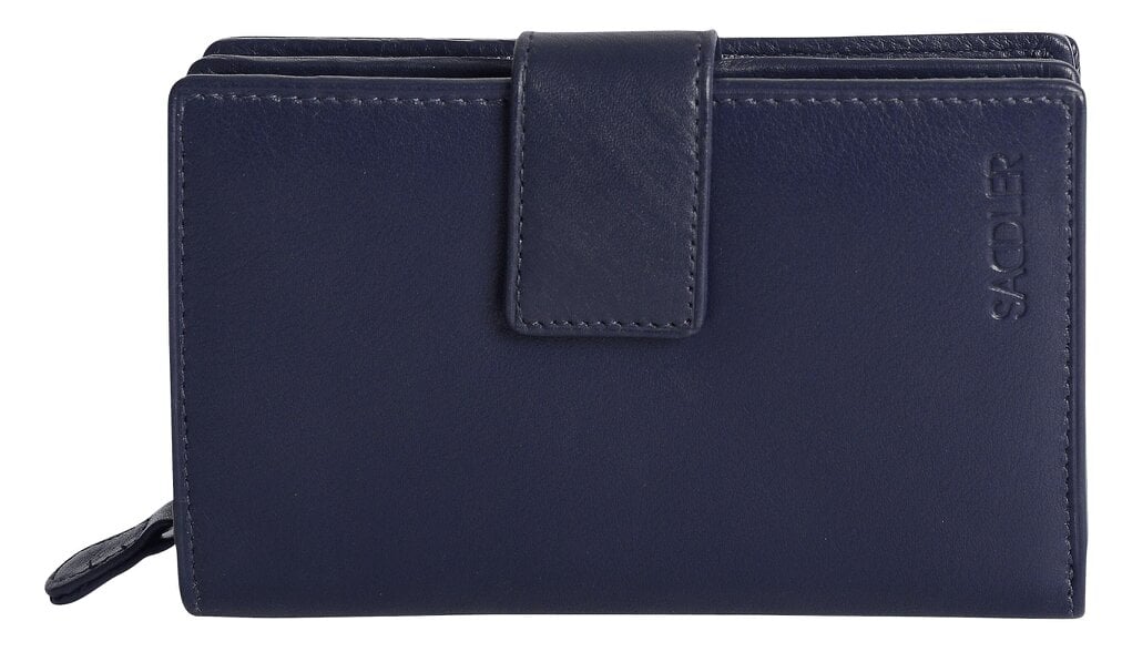 SADDLER GEORGIE Leather Double-Sided Purse - 13 Card Slots, Generous Space for Notes and Coins - RFID Protected
