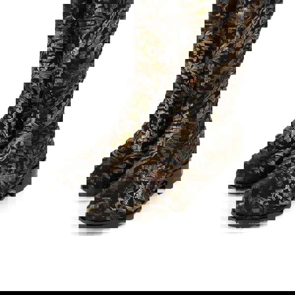 Embassy London Rubix - Black & Gold & Burgundy - Women's full length zip long boot