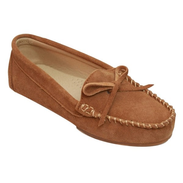 Eastern Counties Leather Womens/Ladies Suede Moccasins - Chestnut