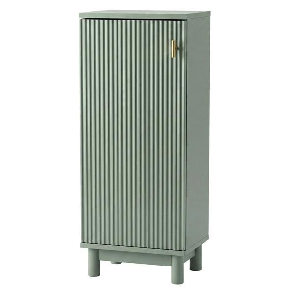 Levede Tall Bathroom Cabinet Narrow Storage Cupboard Adjustable Fluted 3 Tier