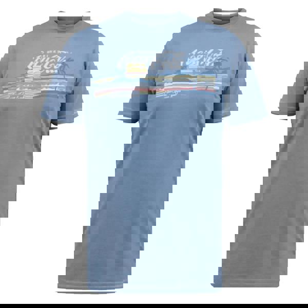Duke Mens D555 Norfolk Beach Scene Coca Cola T-Shirt - Denim Marl - 