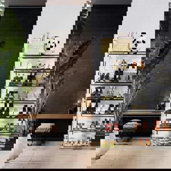 MANTRARAJ 7 Tier Heavy Duty Metal Shoe Quick Assembly Shoe Rack Shoe Storage Cabinet Holds Upto 35 Pairs