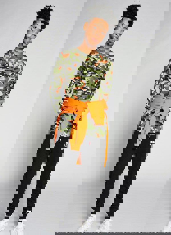 Beat Boyz Club QuarterPipe Longsleeve T-Shirt - Orange Pop Camo