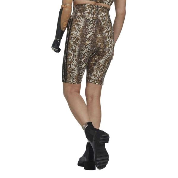 Adidas Womens/Ladies Originals Snake Print Cycling Shorts - White Snake - 