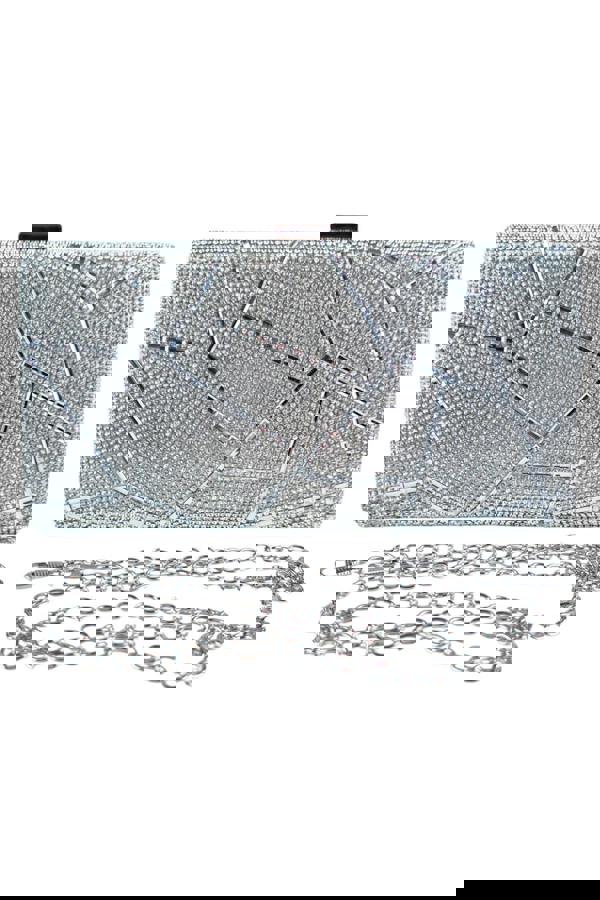 Paulo Due Abstract Diamante & Rhinestone Clutch Bag