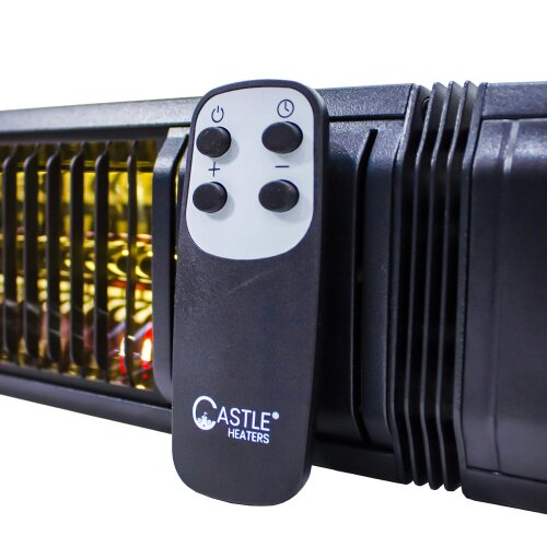 Castle Heaters 2500W Wi-Fi Infrared Patio Heater – Low Glare, Remote Control, IP65 | KMH-25R9