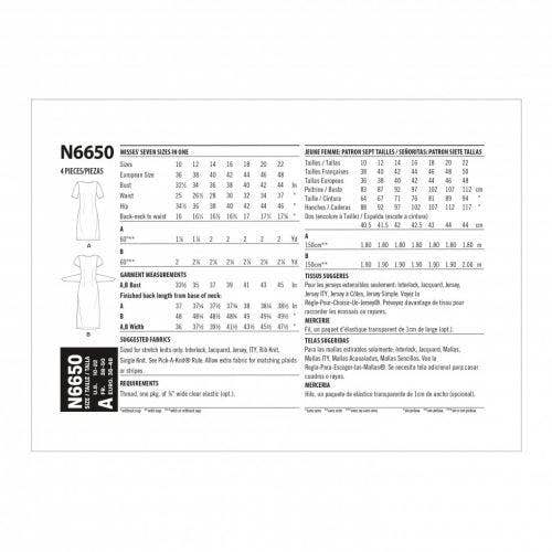 New Look Sewing Pattern 6650, Dresses for Women, A (10-12-14-16-18-20-22) - Easy