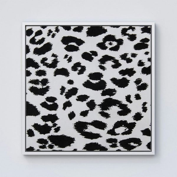 Warren Reed Black Leopard Print Framed Canvas