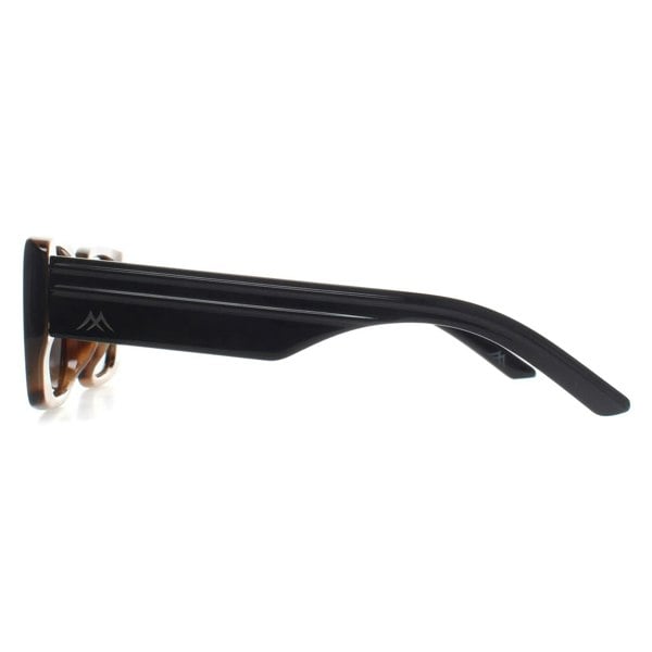 Montana Sunglasses MP194 A Shiny Black Turtle Smoke Polarized