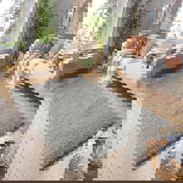 Smart Living Shaggy Rug - Silver/Grey