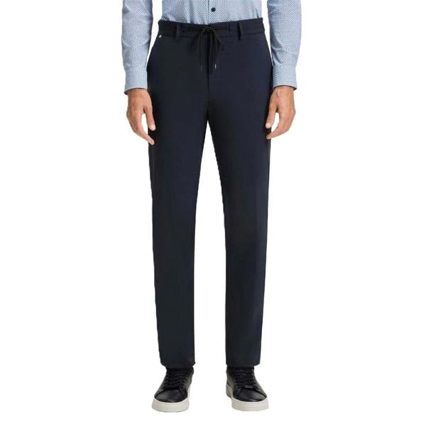 Hugo Boss Mens Straight Leg Trousers - Dark Blue - 