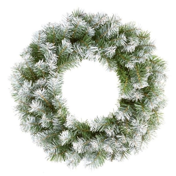 Premier Christmas Snow Tipped Wreath - Green/White