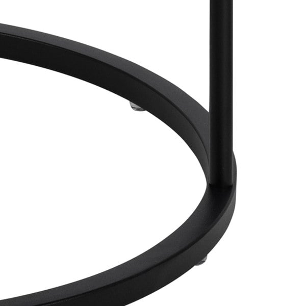 Furniture To Go Polo Round Bedside Table in Black
