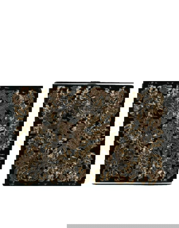 Dolce & Gabbana Floral Embroidered Velvet Clutch