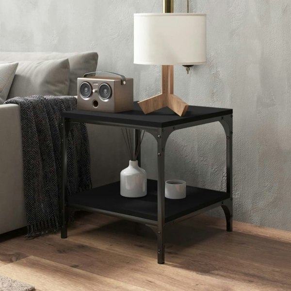 Berkfield Side Table Black 40x40x40 cm Engineered Wood